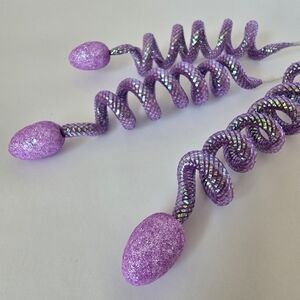 Set of 3!!! Handmade Spiral Egg Picks | Custom Colors | Seasonal Decor | Easter